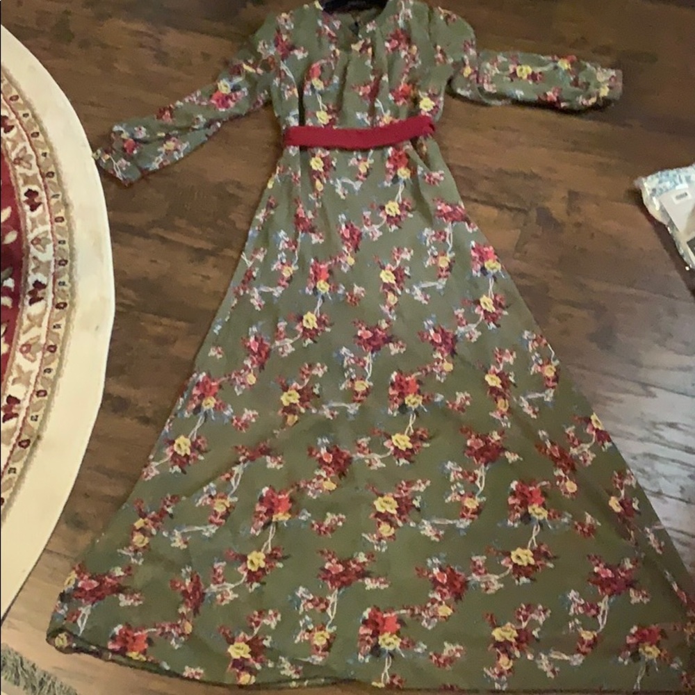 Floral Maxi Chiffon Dress (Lined)